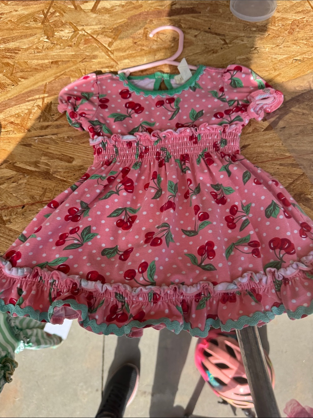 Matilda Jane Pink Cherry Ruffle Dress